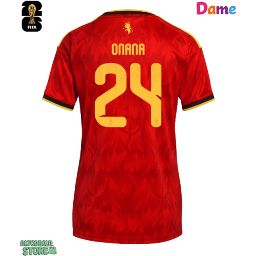 Belgien Amadou Onana #24 Replika Hjemmebanetrøje Dame VM 2026 Kortærmet